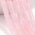 2x4mm pink crystal disk beads, natural stone spacer beads for DIY handmade bracelet jewelry. - Rose Quartz