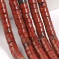 Red disc beads 2x4mm stone loose beads for DIY jewelry making bracelet crafting supply accessories - Red