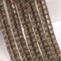 2x4mm faceted smoky quartz crystal spacer loose beads for DIY handmade bracelet jewelry making - Smoky Quartz