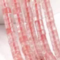 Pink crystal disc loose beads 2x4mm half-finished DIY jewelry making bracelet crafting supply - Pink