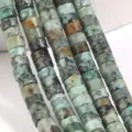 Natural turquoise gemstone flat round loose beads for DIY handmade jewelry making. - Turquoise