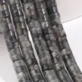 2x4mm Grey Stone Rondelle Loose Beads DIY Bracelet Jewelry Making Component Semi-Finished - Dark Gray