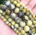 Natural stone round beads loose beads semi-finished DIY jewelry accessories bracelet making - Mottled Stone