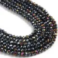 AB color crystal bicone faceted loose beads for DIY bracelet necklace jewelry making supplies. - 4mm (90 Pieces) / Mixed Colors