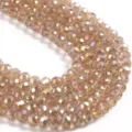 Champagne AB crystal faceted rondelle beads DIY bracelet and necklace accessories - 4mm (90 Pieces) / Champagne
