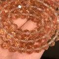 Crystal loose beads DIY jewelry accessories AB color wheel beads for bracelet necklace - 4mm (90 Pieces) / Amber