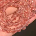 Pink crystal loose beads faceted wheel beads for DIY bracelet necklace jewelry making accessories - 4mm (90 Pieces) / Pink