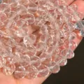 Clear faceted crystal flat wheel beads for DIY bracelet and necklace jewelry accessories - 4mm (90 Pieces) / Clear