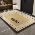 Alfombra de entrada geométrica moderna antideslizante para pasillo sala decoración - 40×60cm (Terciopelo de Cristal) / Naturaleza Silvestre