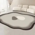 Tappeto moderno astratto irregolare, morbida moquette effetto cashmere per soggiorno. - Paie