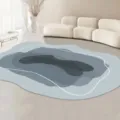 Tappeto moderno irregolare blu grigio astratto per soggiorno camera da letto morbido soffice - Danzante