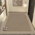 Moderna alfombra antideslizante para pasillo de sala, felpudo resistente a la suciedad. - 40x60cm (Terciopelo de Cristal) / Color de Borde