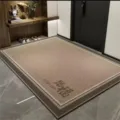 Alfombra de entrada antideslizante moderna, alfombra de pasillo duradera para sala de estar. - 40x60cm (Terciopelo de cristal) / Tiempo Wabi-Sabi