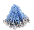 Lanière de téléphone colorée fournitures de bricolage avec tube métallique et petit anneau - Bleu Clair