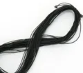 Cordon elastico negro para hacer joyas DIY, hilo elastico de cuentas de 1mm. - Negro