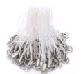 DIY laniere cordon de telephone blanc avec tube en metal, accessoire de bijoux artisanat. - Blanc