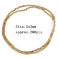 Gold cube spacer beads 2x2mm approx 206pcs DIY jewelry making accessories bracelet strand - Rounded Square Beads