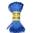 Detail view of the 2.5mm blue Chinese knot cord, perfect for DIY handmade crafts and bracelets. - Blue