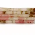Natural stone imperial jasper crystal cylindrical beads detail shot for DIY jewelry making 4x13mm - 36