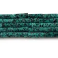 Close-up detail of natural picture jasper tube beads for jewelry making accessories. - 28