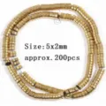 Gold hematite spacer beads 5x2mm round loose beads for DIY jewelry making bracelets 200pcs - 22