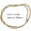 Gold square loose beads strand for DIY jewelry making, 1x1mm size, approx. 285pcs per pack. - Square Blocks 1mm