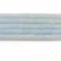 Light blue picture jasper agate cylindrical tube beads 4x13mm for DIY jewelry making bracelets. - 12