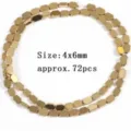 Gold plated hematite beads flat round loose spacer beads for DIY jewelry making bracelets 4x6mm - Flat Hexagon