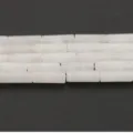 White cylindrical gemstone beads, 4x13mm loose spacer beads for DIY bracelet jewelry making. - 20