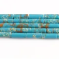 Wholesale imperial jasper tube loose beads 4x13mm for DIY bracelet jewelry making parts - 25