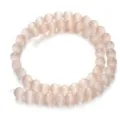 Close-up of light pink cat eye stone loose beads, round drilled DIY bracelet accessories detail. - Color 8