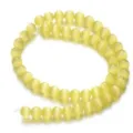 Yellow cat's eye loose beads round drilled DIY gemstone bracelet jewelry making accessories - Color 9