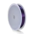 Dettaglio di filo di rame viola per la creazione di gioielli, perline e accessori fai-da-te. - 0.3mm 15m / Viola