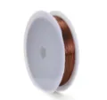 Vista dettagliata del filo di rame su bobina per la creazione di gioielli e fai da te. - 0.3mm 15m / Rame