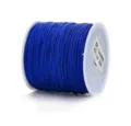 Dettaglio della bobina di corda di giada blu 72# per gioielli fai da te e intrecci. - 0,8 mm 45 m / Blu Zaffiro