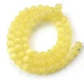 Yellow cat eye stone round beads with drilled holes for DIY bracelet jewelry making and accessories. - Color 14