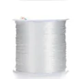 0.5mm flat elastic cord crystal beading thread stretch string detail view for DIY bracelets. - 9