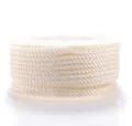 Close-up detail of the white twisted nylon cord spool, perfect for DIY crafting and jewelry. - 1.5mm 23m / Beige
