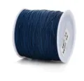 Vista dettagliata della bobina di filo di giada in nylon 72# blu scuro, filo per gioielli. - 0,8 mm 45 m / Blu Navy