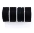 Close-up detail view of black nylon cord spools for DIY crafts, with neat winding texture. - 1.5mm 23m / Black