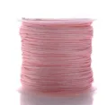 Bobina de hilo de tejer de nailon rosa de 0,8 mm para pulseras y joyas de bricolaje. - Rosa