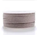 Close up of grey braided nylon cord spool, ideal for DIY jewelry making and crafts details. - 1.5mm 23m / Gray