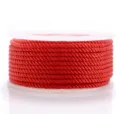 Close-up detail of red Milan cord spool, 1.5-3mm DIY braided necklace rope material. - 1.5mm 23m / Red