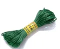 Green Chinese knot cord #7 braiding string for DIY handmade bracelets and crafts jewelry making. - 1.5mm 18m per Bundle / Green