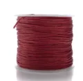 Donkerrode jade koord van 0,8 mm voor DIY sieraden maken, ideaal voor handige armbanden. - Donkerrood