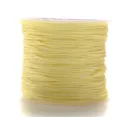 Lichtgeel 72# jade koord voor DIY handgemaakte geweven sieraden armbanden en hangers. - Lichtgeel