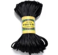 Black Chinese knot cord for DIY crafting, weaving, and handmade jewelry making accessories. - Black