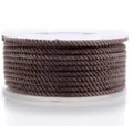 Brown Milan cord spool for DIY handmade necklaces, bracelets, and phone straps crafting. - 1.5mm 23m / Coffee