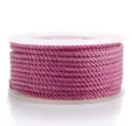 Pink Milan cord spool, 1.5-3mm DIY handmade braided necklace rope craft material variant. - 1.5mm 23m / Pink