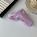 Elegant lavender tulle bow hair claw clip with rhinestones for a fairy-like look. - Purple